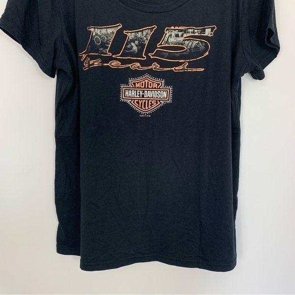 Harley-Davidson Scoop Neck 115 Years Old Factory Graphic T-Shirt Size XXL - Picture 3 of 8